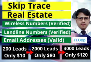 6682I will do skip trace for real estate by tlo